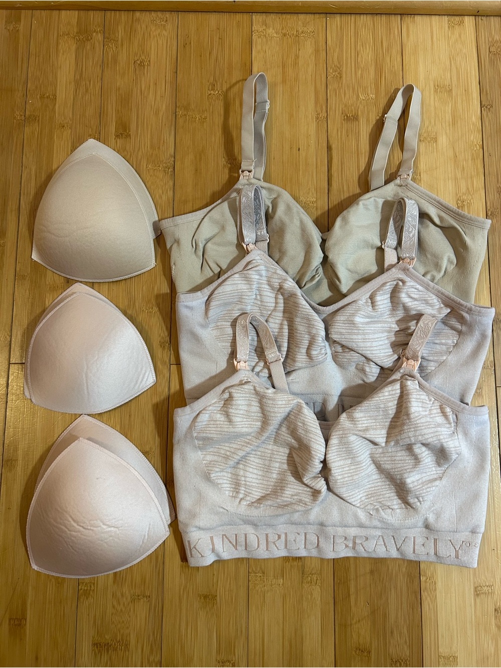 Lot of 3 Kindred Bravely Pumping and Nursing Bras
